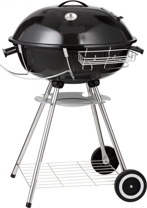 Houtskool Kogelgrill 56 cm - Draagbare BBQ Grill met Deksel - Grote Grilloppervlak - Zwart - 63 x 82 x 88 cm