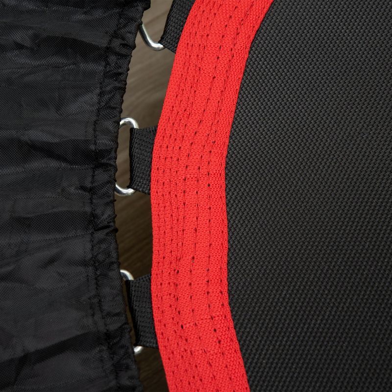 Mini Trampoline – Fitness Trampoline – Opvouwbare Trampoline – Springkussen – Trainingskussen – Verstelbare Handgreep Tot 123 cm – Compact & Antislip Zwart 102 cm