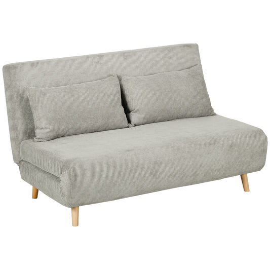 Slaapbank – Bedbank – Sofa – Logeerbed – Zweefbed – Verstelbare Rugleuning – Fluweelachtige Stof – Compact 141x90x81 cm