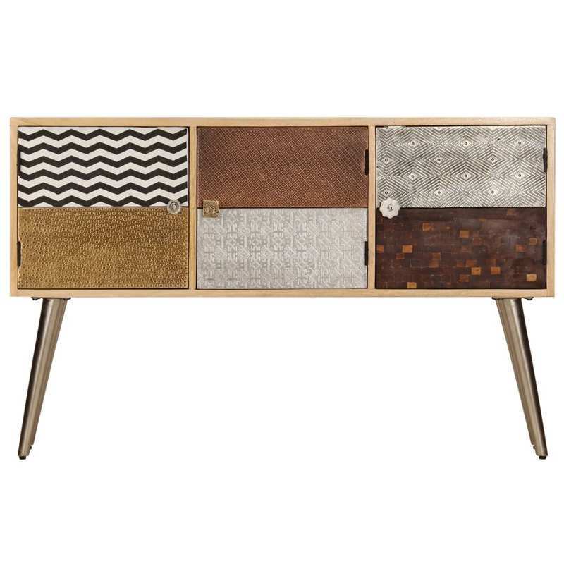 Dressoir – Sideboard – Opbergkast – Kast – Meubel – Massief Grenenhout – Bruin – Compact Formaat 75x35x70 cm – Afneembare Opbergvakken