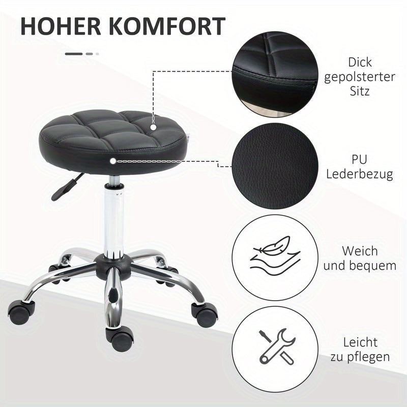 Leisure chair, comfortable living room furniture, multifunctional seat, suitable for living room, bedroom, dining room, hallway, balcony. Perfect home decoration, Versatile Seating, Contemporary Design, Swivel Stool, Rolling
