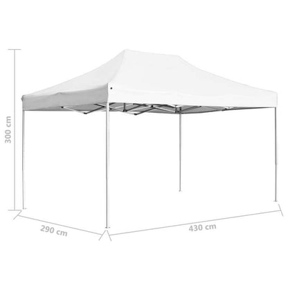 Feesttent – Partytent – Paviljoen – Tuintent – Evenemententent – Pop-Up Systeem – 4,5x3 Meter – Duurzaam Aluminium – Wit