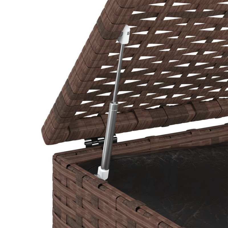 Grote Opbergbak Kussenbox – Buitenbox – Tuinbox – Opbergkist – Patio Organizer – Weerbestendig – 100x49,5x103 cm – Weefsel van Resin – Bruin