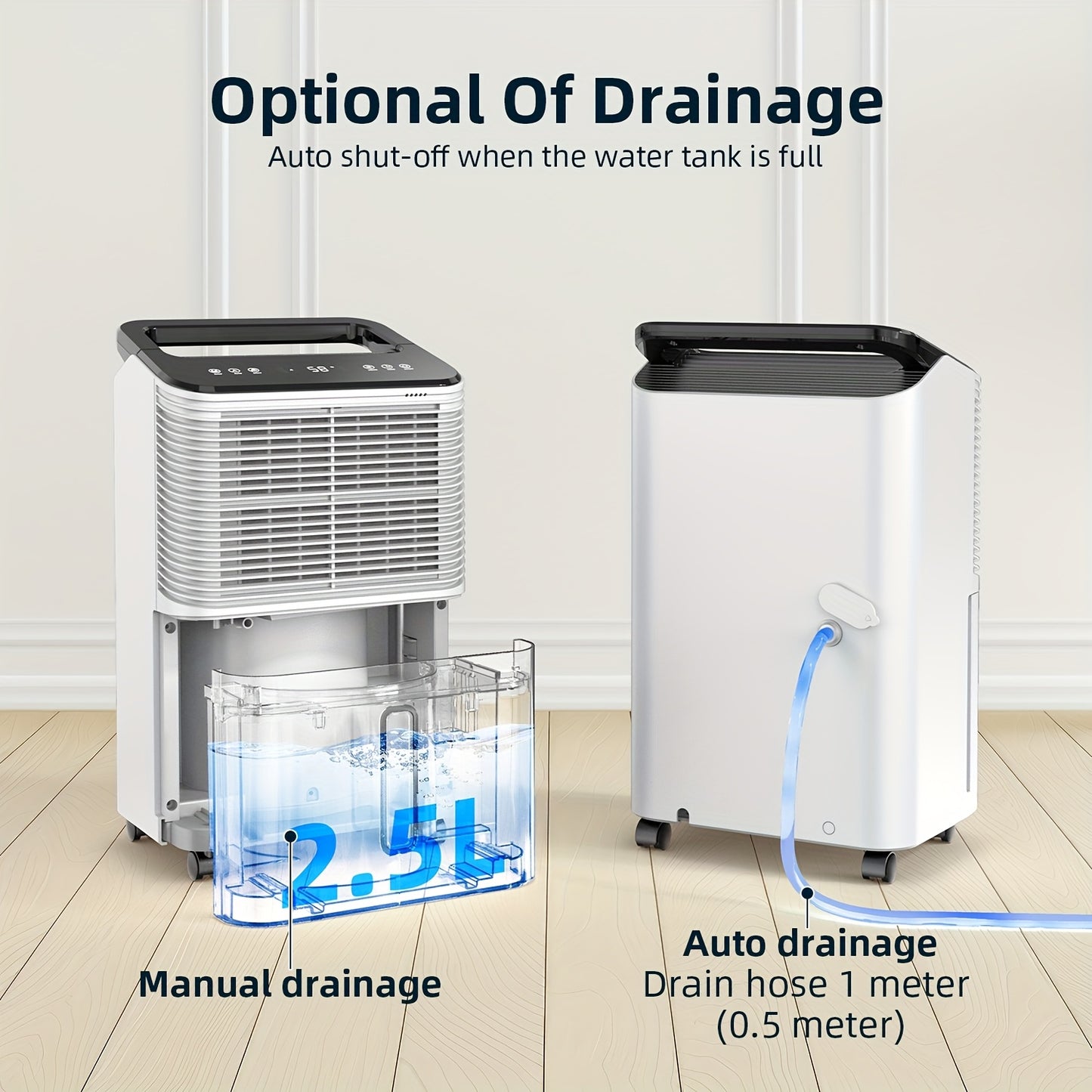 Luchtontvochtiger – Vochtvreter – Dehumidifier – Ontvochtiger – Vochtbestrijder – USB Oplaadbaar – 8,5 Liter per Dag – Wit