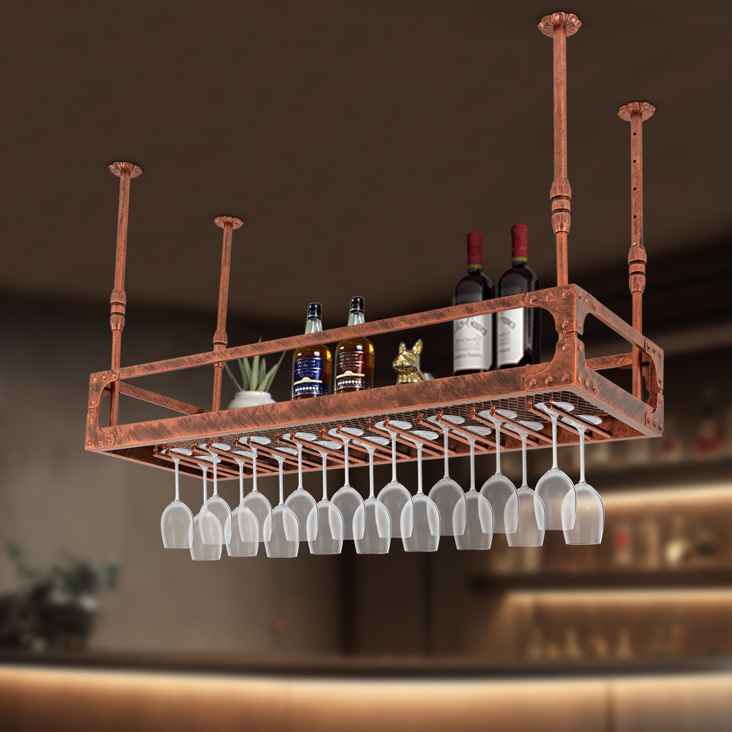 Wijnrek – Flessenrek – Wijnhouder – Wijnopberger – Wijnbord – Vrijstaand – Compact – Stevig Houten Ontwerp – Geschikt Voor Keuken En Bar