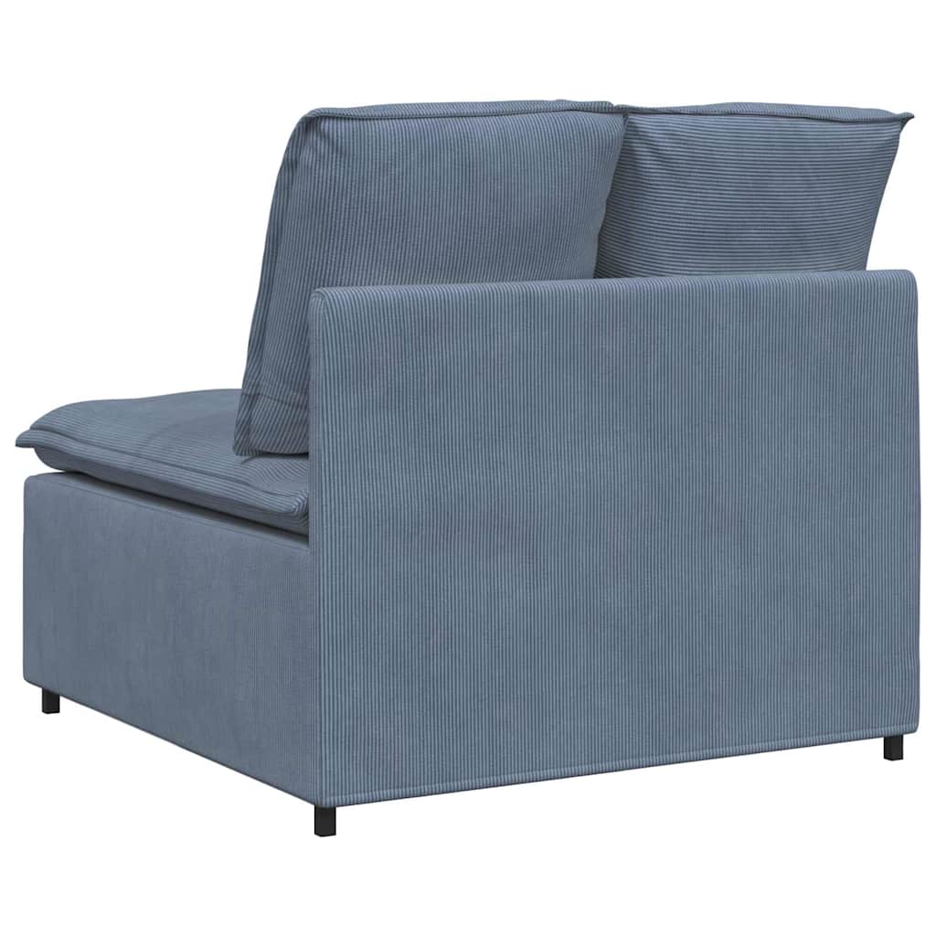 Modulaire Bank – Modulaire Banken – Modulair Sofa – Modulaire Zitzetel – Modulaire Loungebank – Corduroy Stof – Stevig Metalen Frame – Blauw