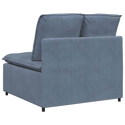 Modulaire Bank – Modulaire Banken – Modulair Sofa – Modulaire Zitzetel – Modulaire Loungebank – Corduroy Stof – Stevig Metalen Frame – Blauw