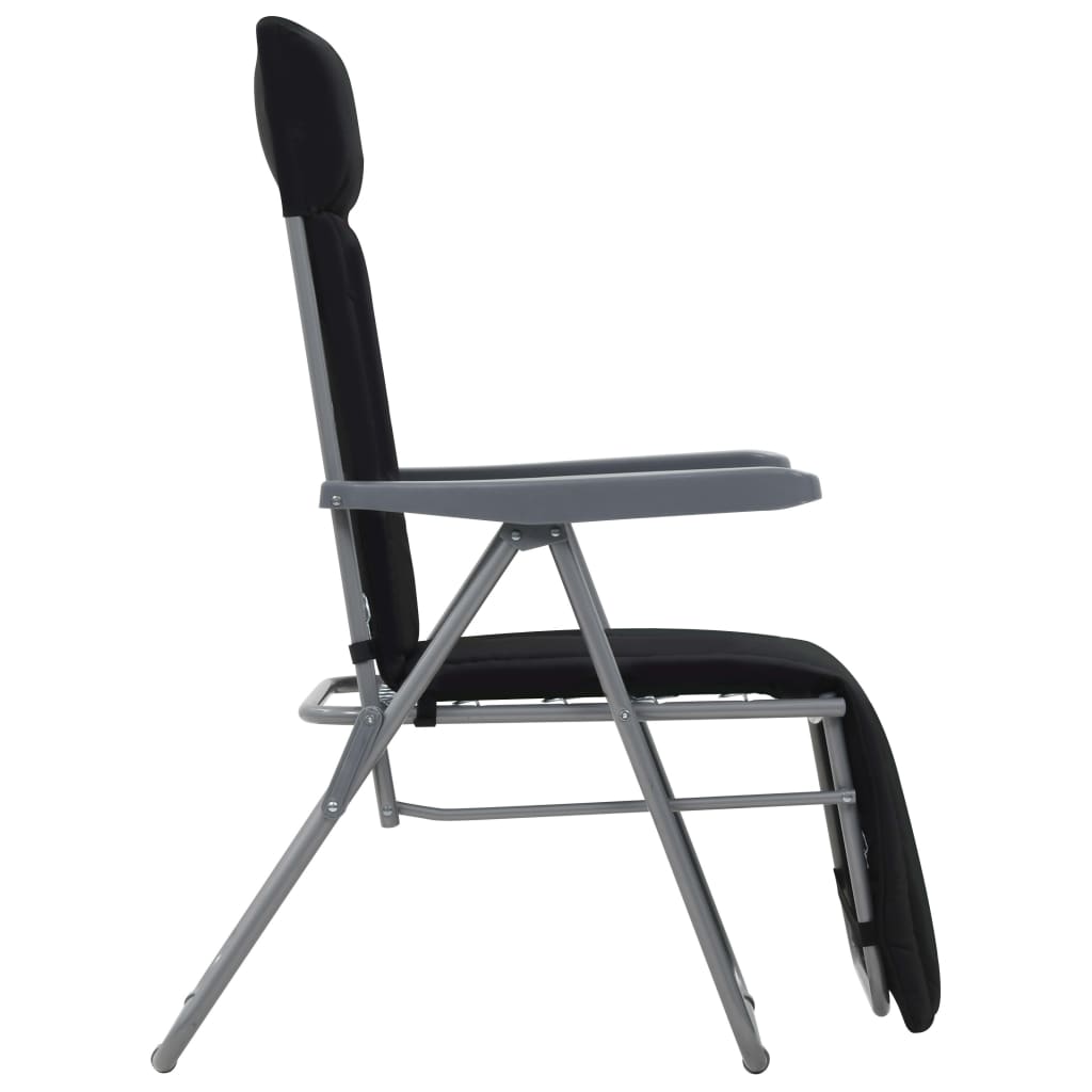 Inklapbare Tuinstoelen – Campingstoelen – Relaxstoelen – Tuinmeubilair – Verstelbare Rugleuning – Stalen Frame – Comfortabele Kussens