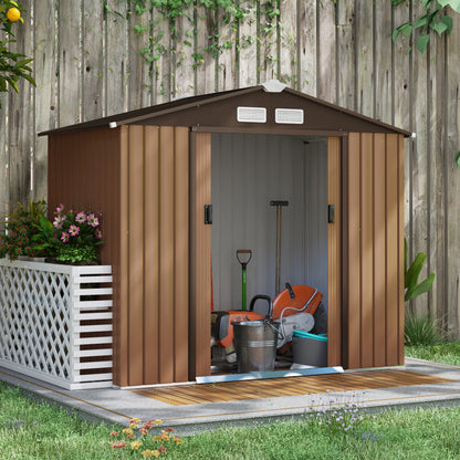 Tuinschuur – Berging – Tuinhuis – Tuinopslag – Gereedschapsberging – Metalen Tuinschuur – 2,5 m² Opbergruimte – Gegalvaniseerd Staal Met Ventilatie