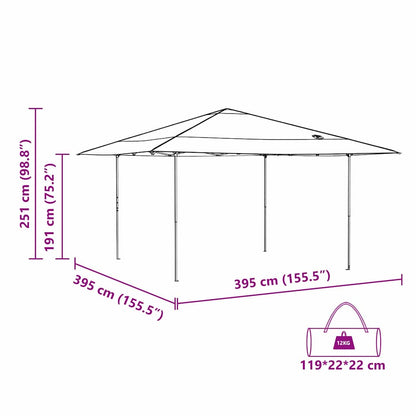 Pop-Up Partytent – Evenemententent – Schaduw Tent – Feesttent – Buitentent – Snel Opzetten – UV Bescherming – Oranje