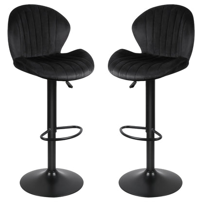 Velvet Barkrukken – Barkrukken Set – Keukenstoelen – Barstoelen – Draaibare Krukken – Comfortabele Velvet Bekleding – Ergonomische Schelpvormige Rugleuning