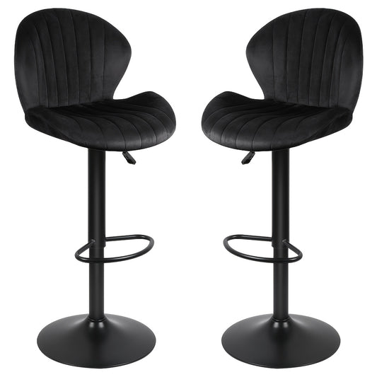 Velvet Barkrukken – Barkrukken Set – Keukenstoelen – Barstoelen – Draaibare Krukken – Comfortabele Velvet Bekleding – Ergonomische Schelpvormige Rugleuning