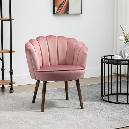 Eetkamerstoel – Keukenstoel – Fauteuil – Woonkamerstoel – Rosa Variant – Fluweelachtige Polyester Bekleding – Duurzame Rubberhouten Poten – 66 x 66 x 78,5 cm