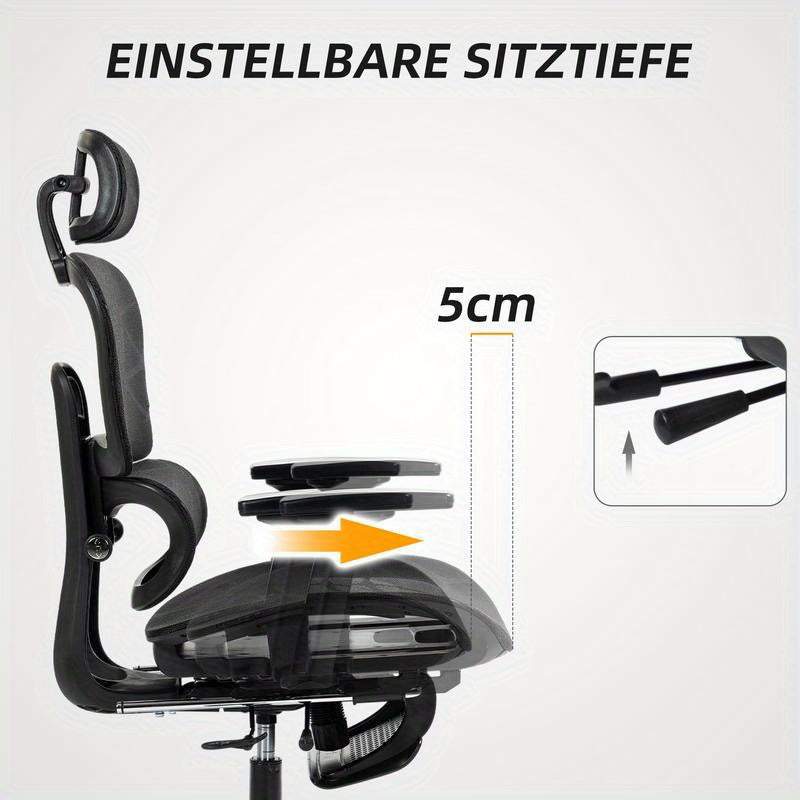 Ergonomische Bureaustoel – Bureaustoel – Werkstoel – Kantoorstoel – Bureau Stoel – Ademend Mesh – Verstelbare Zithoogte