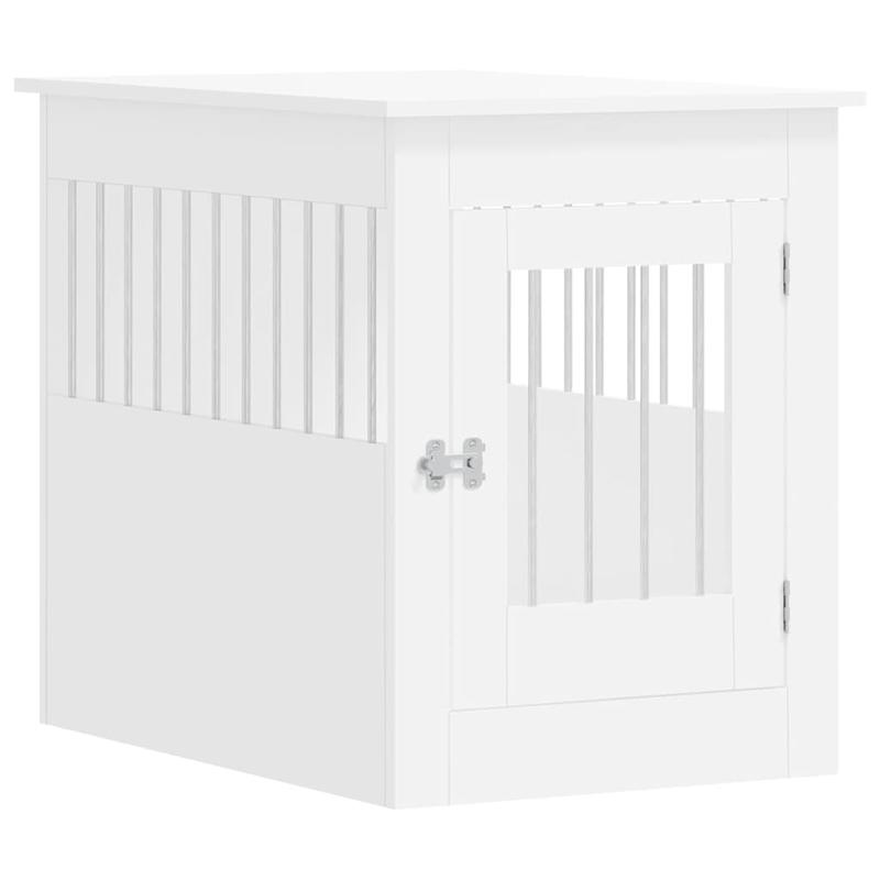 Dog Cage Made of Engineered White Wood 55X80X68 Cm