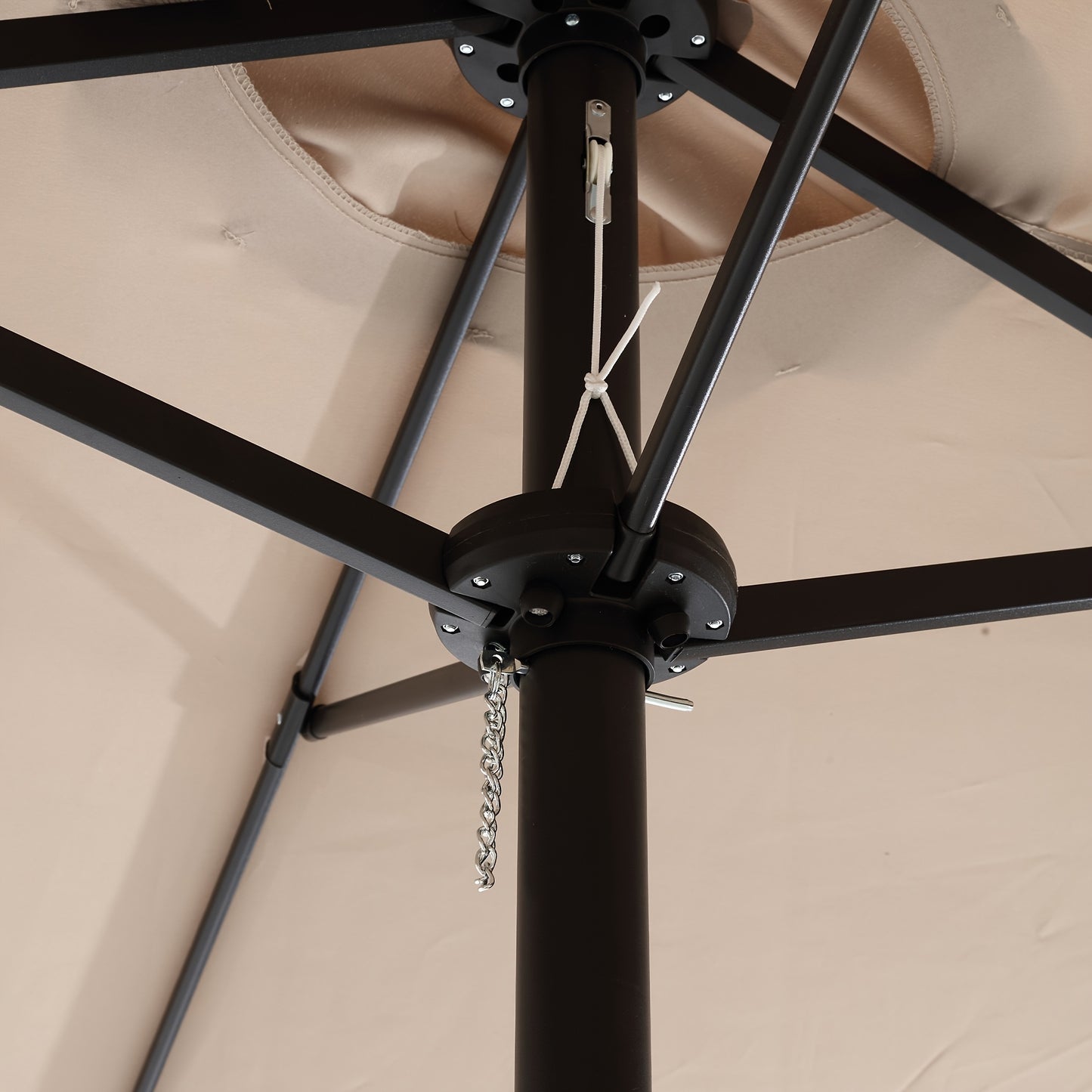 Parasol – Tuinparasol – Balkonparasol – Zweefparasol – Stokparasol – 4,51 Meter Rechthoekig – Kantelbaar en Draaibaar – Zwaar Aluminium Frame – Windbestendig – Beige Reversibel