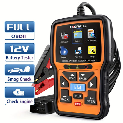 OBD2 Scanner – Diagnostische Scanner – Foutcode Lezer – Batterijtester – Auto Diagnosetool – 12V Batterijtest Met Cold Cranking Amps – Check Engine Light Reset