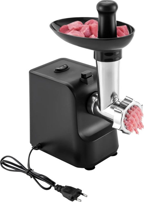 Gehaktmolen - Vleesmolen - Worstenmaker - Roestvrijstaal - 2,5kg/min - 1000W - Zwart