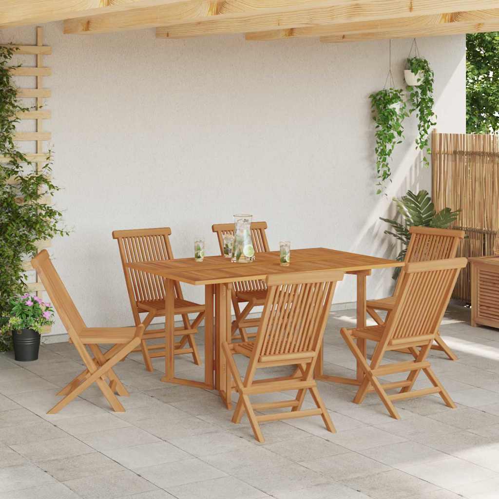 Tuinset – Tuinmeubelset – Bistroset – Diningset – Loungeset – Massief Acacia Hout – Inklapbaar 6 Personen 90x62x46 cm
