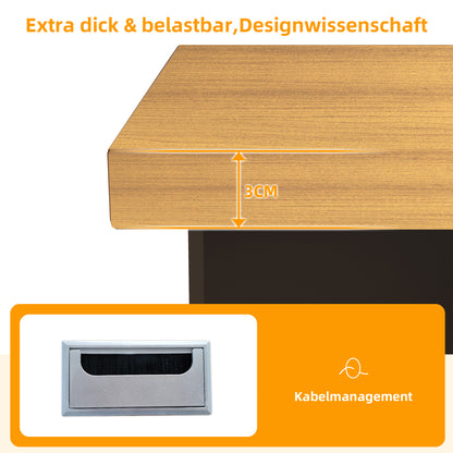 Hoekbureau – Bureau – L-vormig Bureau – Bureau Met Lade – Computerbureau – Zwart – XL Huisdierhuisje – Ruimtebesparend Ontwerp – Flexibele Montage