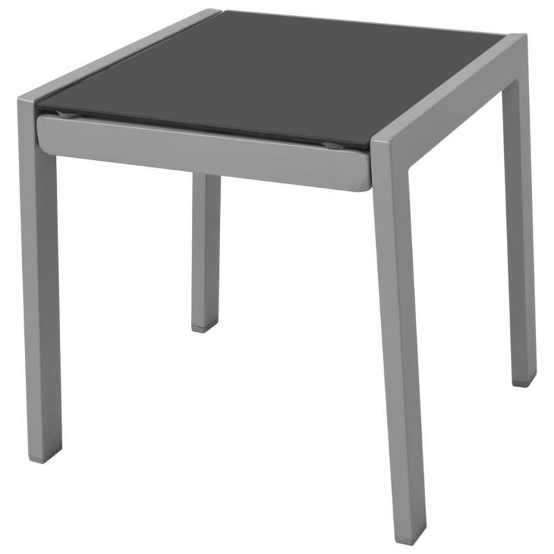 Lounge Chairs with Table Aluminium Black Lightweight Simple and Versatile Suitable for Outdoor Yard and Terrace Sturdy and Durable