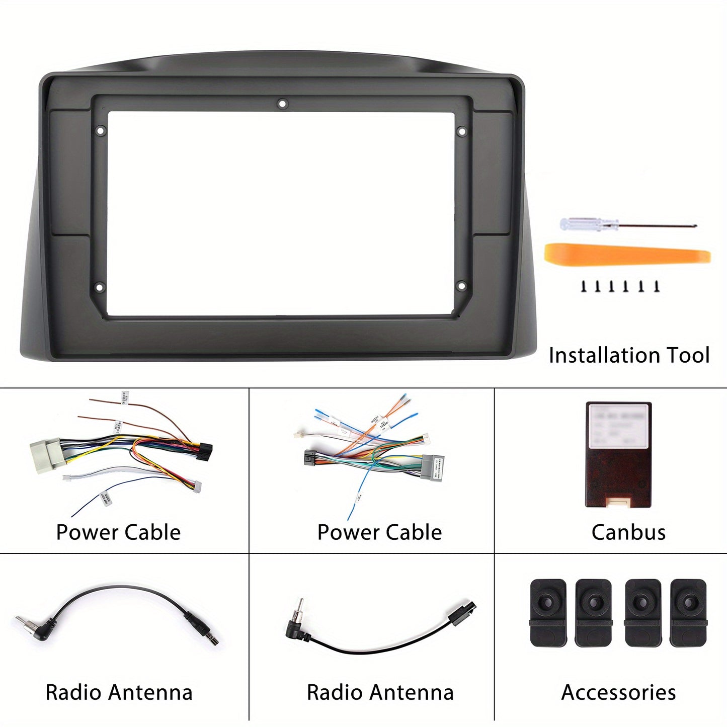 Multifunctionele 10,1” Car Stereo – Dubbele Din Auto Radio – Multimedia Systeem – Navigatie Unit – Autospeaker Set – Android Auto & CarPlay – GPS Navigatie & Achteruitrijcamera
