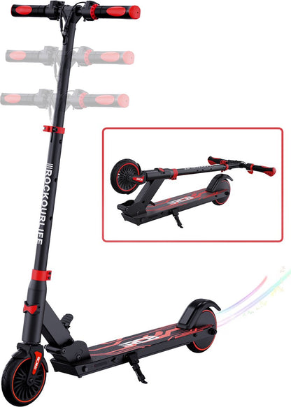 Elektrische Step Kinderen - Kinderstep Inklapbaar - 25v/6AH - 20km/u - 5.5" Wielen - Rood - QUORE