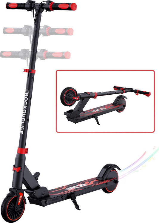 Elektrische Step Kinderen - Kinderstep Inklapbaar - 25v/6AH - 20km/u - 5.5" Wielen - Rood - QUORE