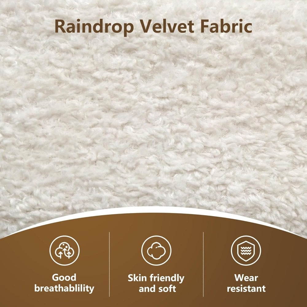 5-Zits Bank – Hoekbank – Loungebank – Sectiebank – Modern Gebogen Sofa – Raindrop Velvet Stof – Comfortabele Hoge Dichtheid Kussens