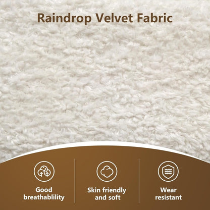 5-Zits Bank – Hoekbank – Loungebank – Sectiebank – Modern Gebogen Sofa – Raindrop Velvet Stof – Comfortabele Hoge Dichtheid Kussens