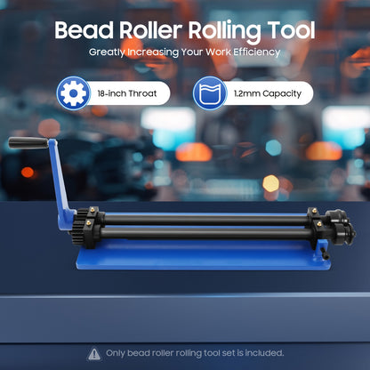 Metaalrolapparaat – Bead Roller – Rollformer – Swager – Plaatwerk Gereedschap – 460mm 18 Inch – Stalen Constructie – Instelbare Diepte - QUORE