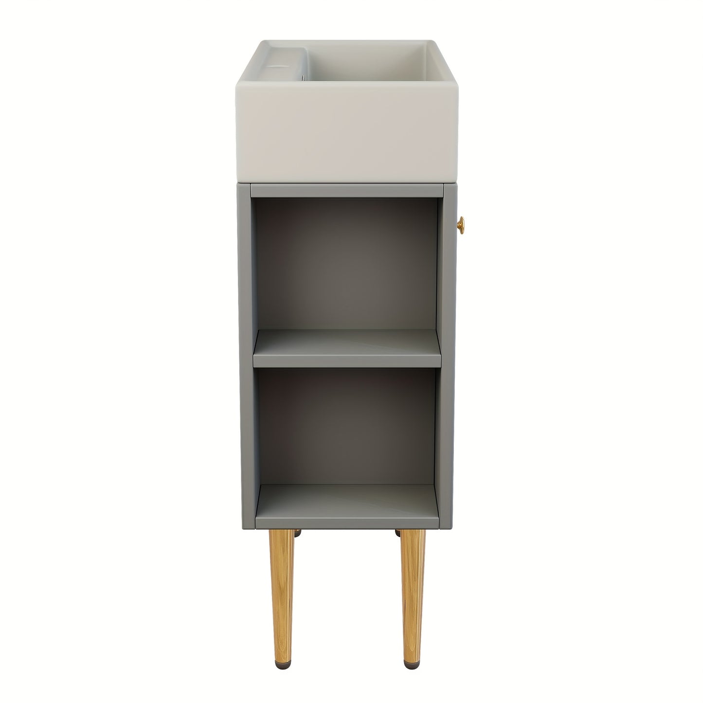 Bathroom Furniture Washbasin with Washbasin Cabinet 55cm, Washbasin Cabinet, Small Guest Bathroom Furniture, Light Gray,  Spacesaving Solution, Sleek Design, Modern Washbasin, Integrated Basin, Bathroom Storage, Urban Dweller