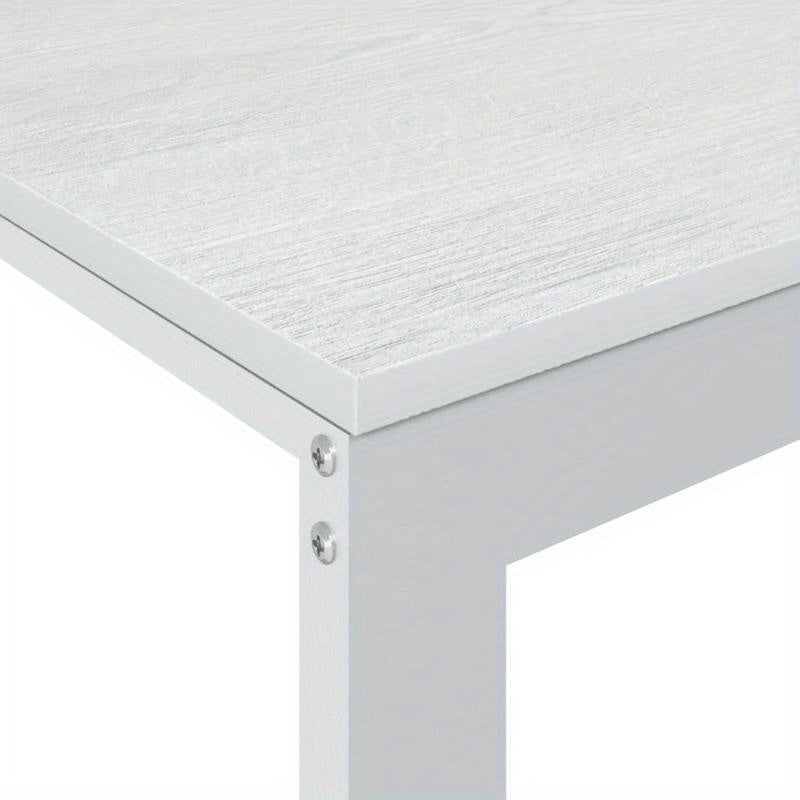 Computer Desk Measuring 110X60X73 Cm Made of White Particle Board, Composite Wood, Smooth, Moisture-Resistant, Anti-Warping, Anti-Cracking; This Desk Is a Perfect Addition to Your Home, Office, Study, Bedroom, Or Living Room.