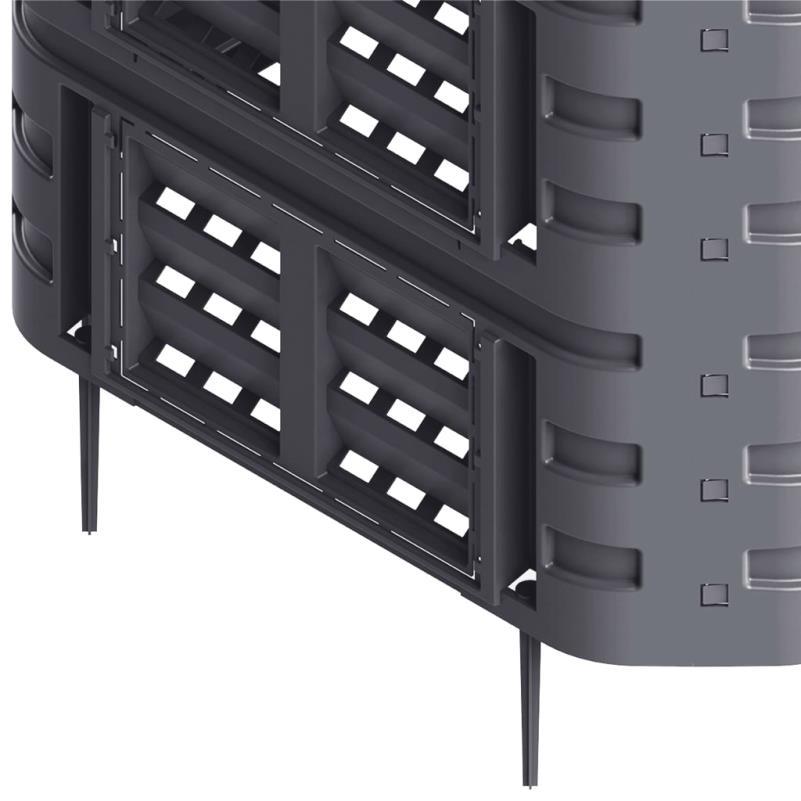 Compostbak Tuinafvalbak Compostvat Tuincompostbak Groenafvalbak – 740L Capaciteit – Weerbestendig Stevig Materiaal – 93x93x113 cm – Effectief Ventilatiesysteem
