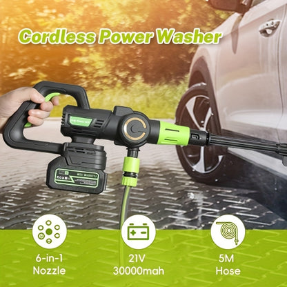 Hogedrukreiniger – Hogedrukspuit – Autoreiniger – Draadloze Spuit – Terrasreiniger – 1200W Brushless Motor – 6-in-1 Multifunctionele Sproeikop – Met 2 Accu’s