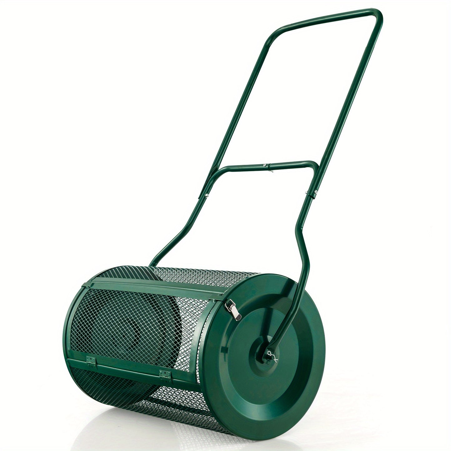 Compoststrooier – Tuinstrooier – Meststrooier – Gazonstrooier – Grondstrooier – 68,5 cm Roller – Roestvrij Metalen Frame