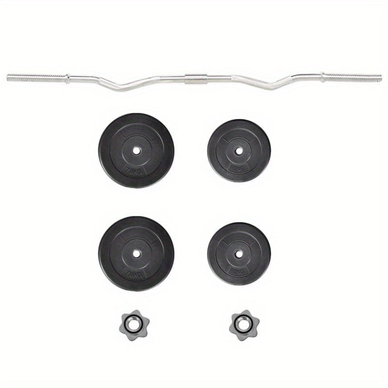 Dumbbell Set – Halterset – Gewichten Set – Curl Bar – Fitness Set – 30 kg Totaalgewicht – Duurzaam Polypropyleen