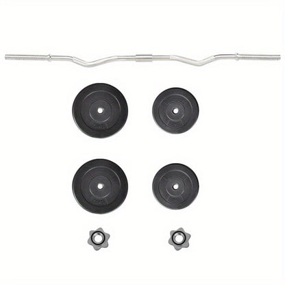 Dumbbell Set – Halterset – Gewichten Set – Curl Bar – Fitness Set – 30 kg Totaalgewicht – Duurzaam Polypropyleen