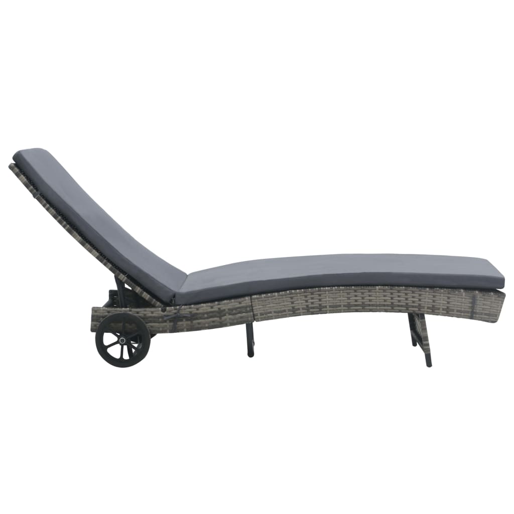 Ligstoel – Loungestoel – Rattan Stoel – Tuinstoel – Poly Rattan – Verstelbare Rugleuning – Weerbestendig Frame
