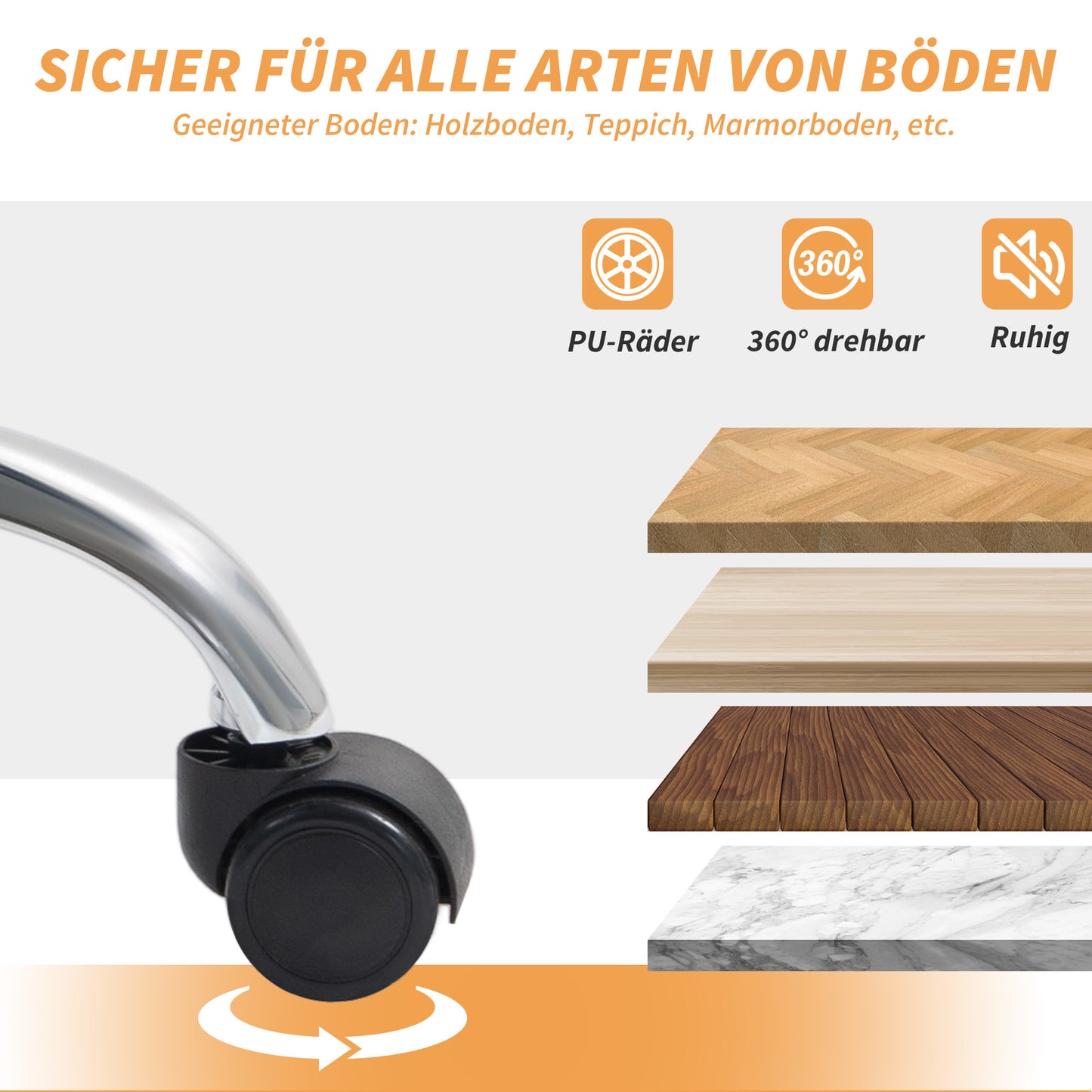 Bureaustoel – Ergonomische Stoel – Office Chair – Kantoorstoel – Computerstoel – Met Lendensteun – Opklapbare Armleuningen – Inclusief Voetensteun – Lichtbruin