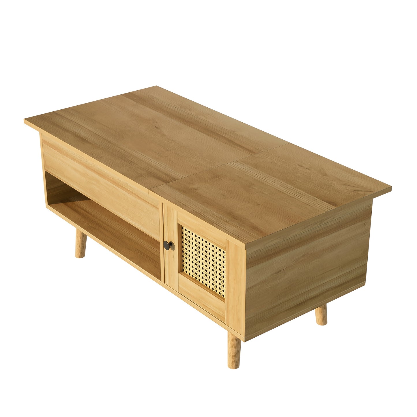 Modern Lift-Top Coffee Table with Hidden Storage - Heavy-Duty Metal Construction, Easy Assembly Living Room Center Table, Space-Saving Design for Apartments, Houses, Offices - Contemporary Home Decor Furniture, Apartment Esse