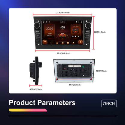 7-inch Autoradio – Touchscreen Radio – Multimedia Systeem – Navigatie Systeem – Android Auto Radio – Android 13 – Wireless CarPlay & AHD Achteruitrijcamera