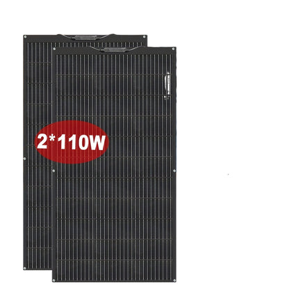Zonnepaneelkit – Zonnepaneelset – Zonnepaneel – Zonne-energie – Zonne-installatie – 220W Flexibel – 2x110W Monokristallijn – 20A Laadregelaar – Off-Grid Systeem