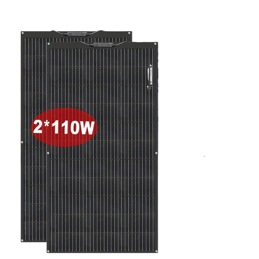 Zonnepaneelkit – Zonnepaneelset – Zonnepaneel – Zonne-energie – Zonne-installatie – 220W Flexibel – 2x110W Monokristallijn – 20A Laadregelaar – Off-Grid Systeem