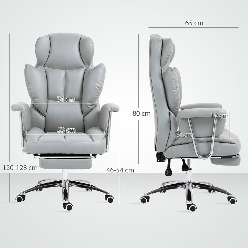 Ergonomische Bureaustoel – Kantoorstoel – Gamingstoel – Desk Chair – Werkstoel – Verstelbare Rugleuning & Hoogte – 360° Draaibaar Met Voetensteun