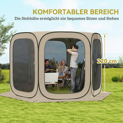 Pop-up Tent – Kampeertent – Strandtent – Familietent – Koepeltent – Waterdicht PVC – UPF 50+ Zonbescherming – Ruim Ovaal – Stevig Stalen Frame