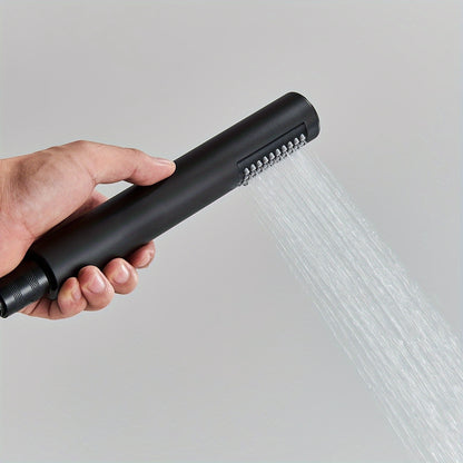 Badkamerkraan – Badkamer Mengkraan – Douchekraan – Badmengkraan – Waterval Mengkraan – Mat Zwart – Hoogwaardig RVS – Waterval Effect - QUORE