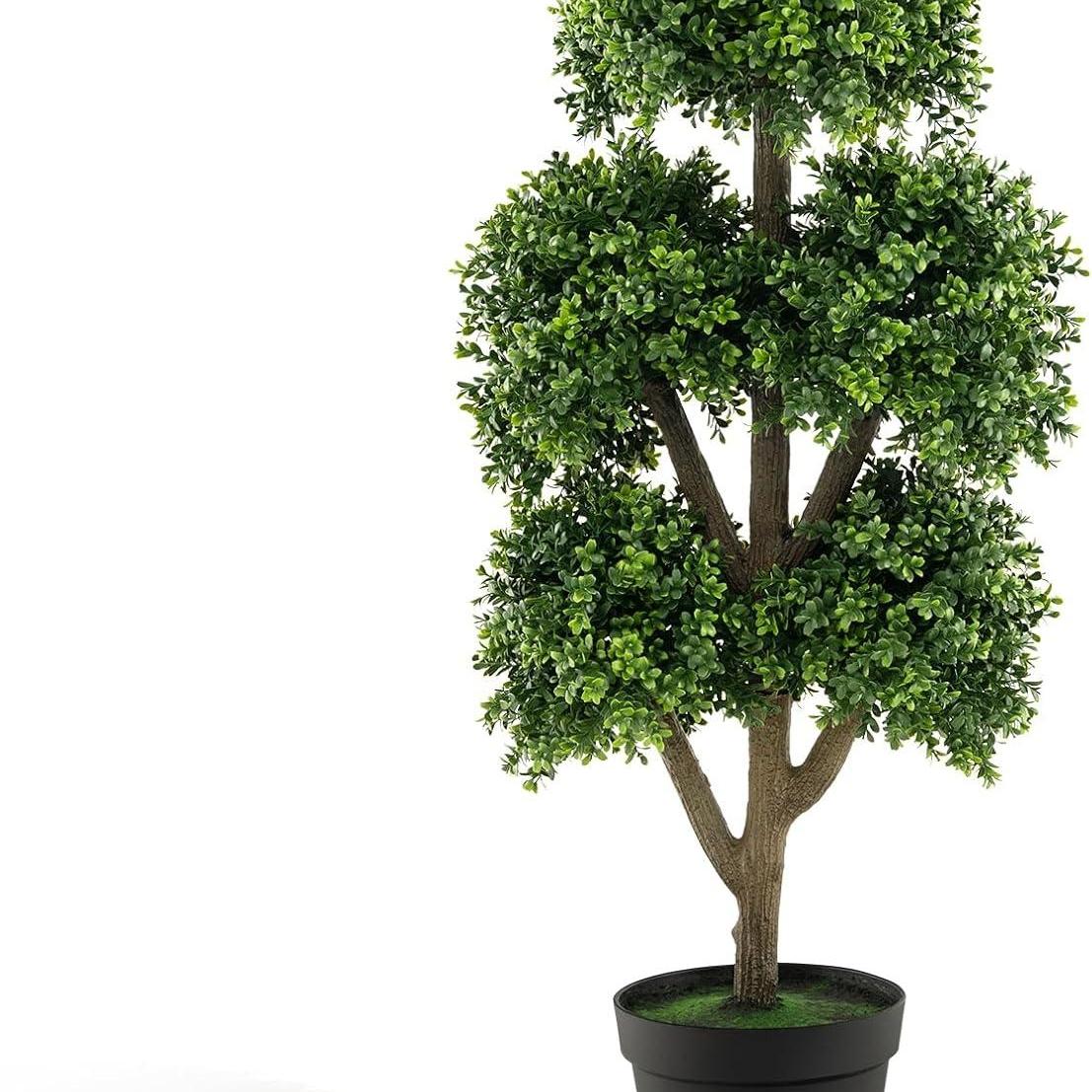 Kunstboom Buxus – Kunstplant – Kunstboom Bolvormig – Kunstplant Pot – Kunstbuxus – Onderhoudsvrij – 115 cm Hoog