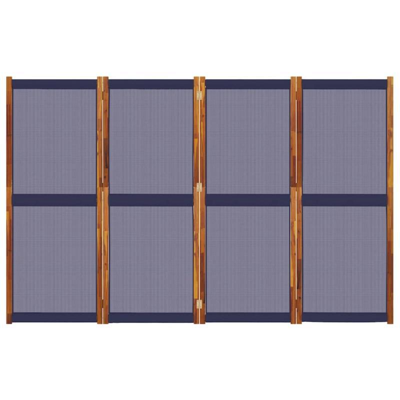 Roomdivider – Scheidingswand – Kamerscherm – Flexibele Wand – Paneelwand – Donkerblauw – 4 Panelen – 280 x 180 cm
