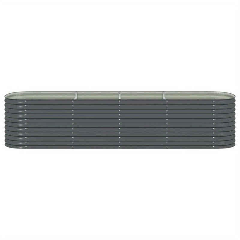 Plantenrek – Bloemenbak – Plantenbak – Moestuinbak – Verhoogde Bak – Gegalvaniseerd Staal – 400x80x81 cm – Robuust & Weerbestendig